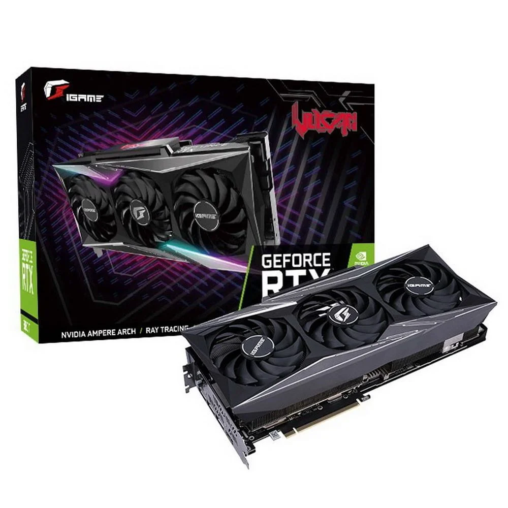 Видеокарта Colorful RTX3080Ti iGame Vulcan OC-V 12GB GDDR6X 384bit HDMI 3xDP RTL {5} (593997) Bad Pack (RTX 3080 TI VULCAN OC-V||BP)
