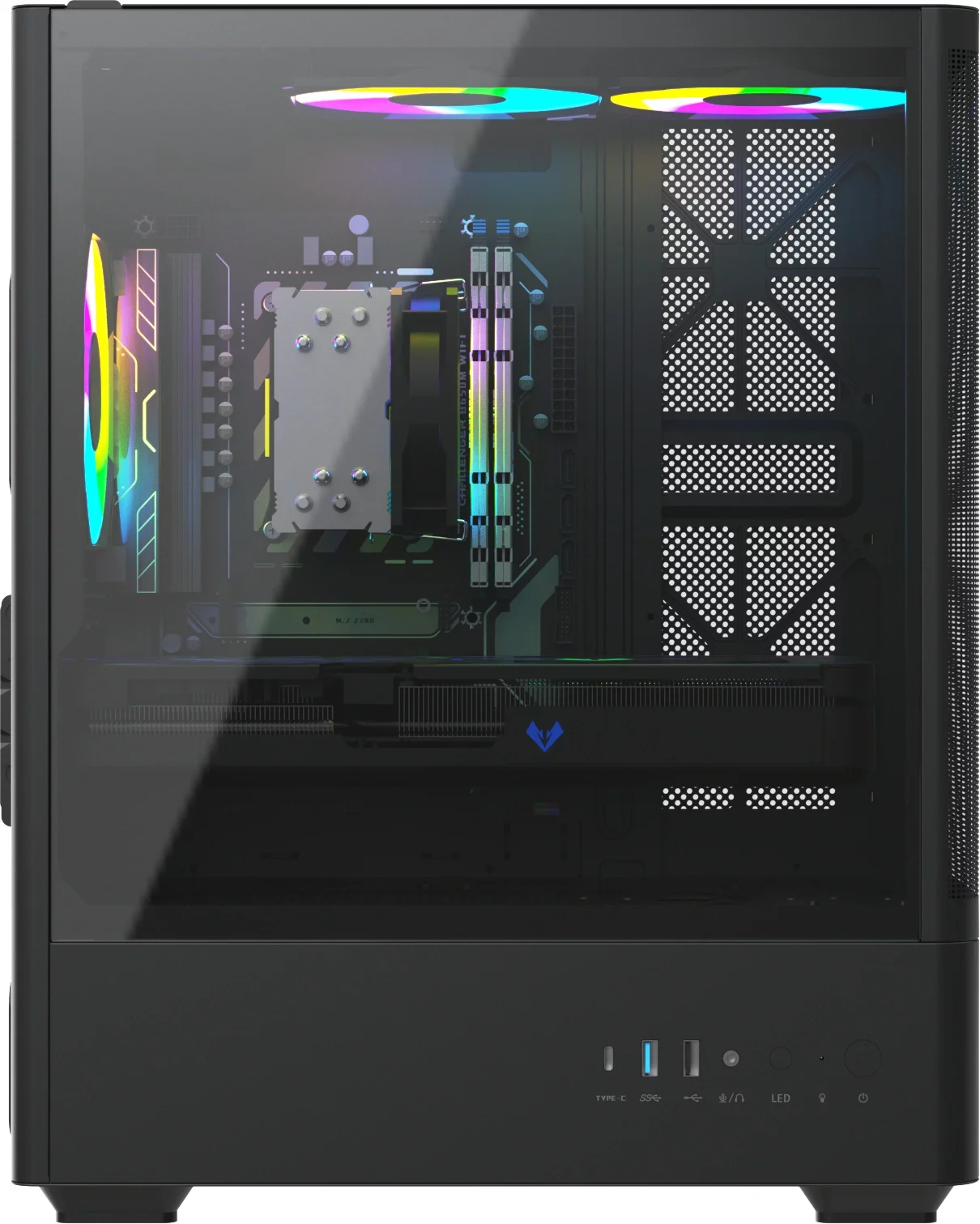 Компьютер Teclast G03 Ryzen 5 9600X (3.9) 32Gb SSD1Tb RTX5060TI 16Gb Windows 11 Pro GbitEth WiFi BT 500W черный (G03 9600X32G1T5060T16BKRU)