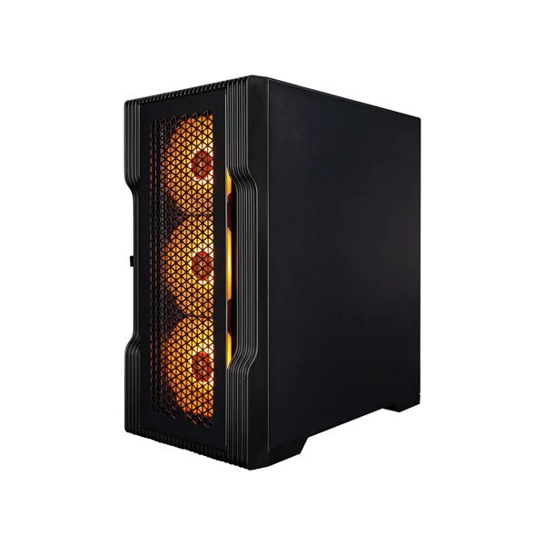 1STPLAYER Корпус TRILOBITE T3 Black / mATX, TG / 4x 120mm LED fans inc. / T3-BK-4F1