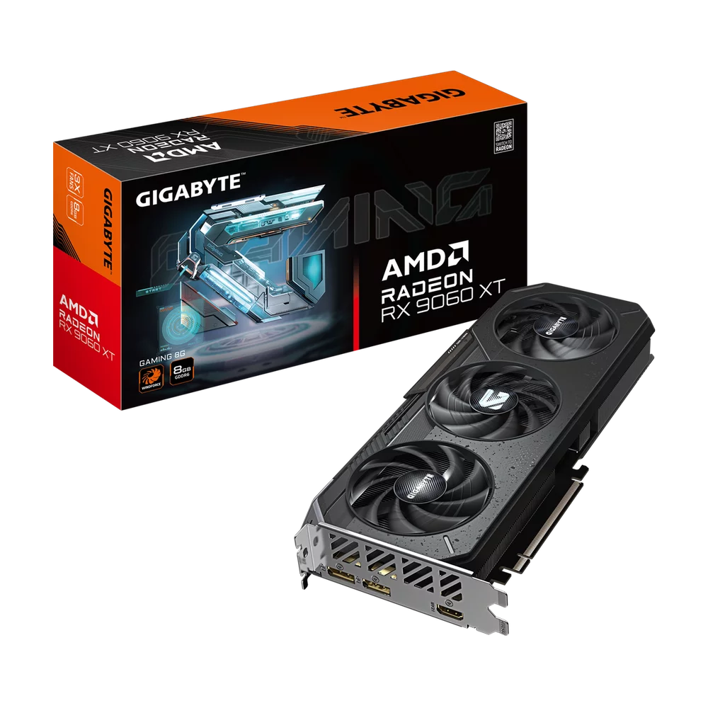 Видеокарта Gigabyte RX9060XT GAMING 8GB GDDR6 128bit 2xDP HDMI 3FAN RTL (GV-R9060XTGAMING-8GD)