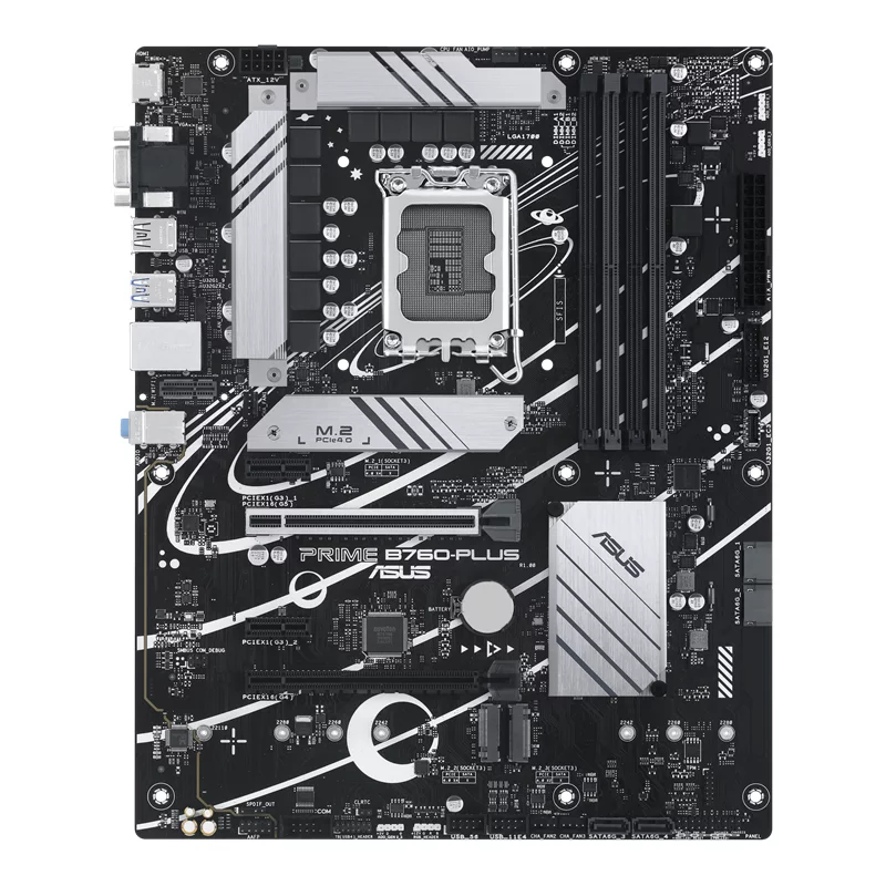 Материнская плата ASUS PRIME B760-PLUS, LGA1700, B760, 4*DDR5, HDMI+DP+VGA, 4xSATA3 + RAID, M2, Audio, Gb LAN, USB 3.2, USB 2.0, ATX (90MB1EF0-M0EAY0)