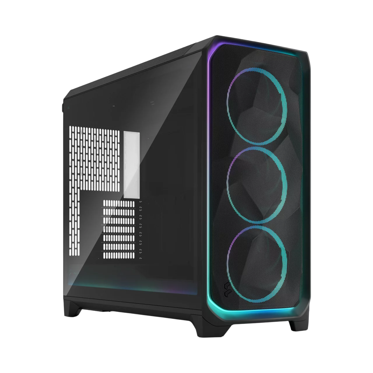Корпус Компьютер без блока питания/ Case Fractal Design Meshify 3 XL Ambience Pro RGB TG Light Tint, Full-Tower, 3x140mm ARGB, 2xUSB-A 3.2 + 1xUSB 3.2 Type-C SSI-EEB, SSI-CEB, E-ATX, ATX, mATX, mITX, Black (FD-C-MES3X-03)