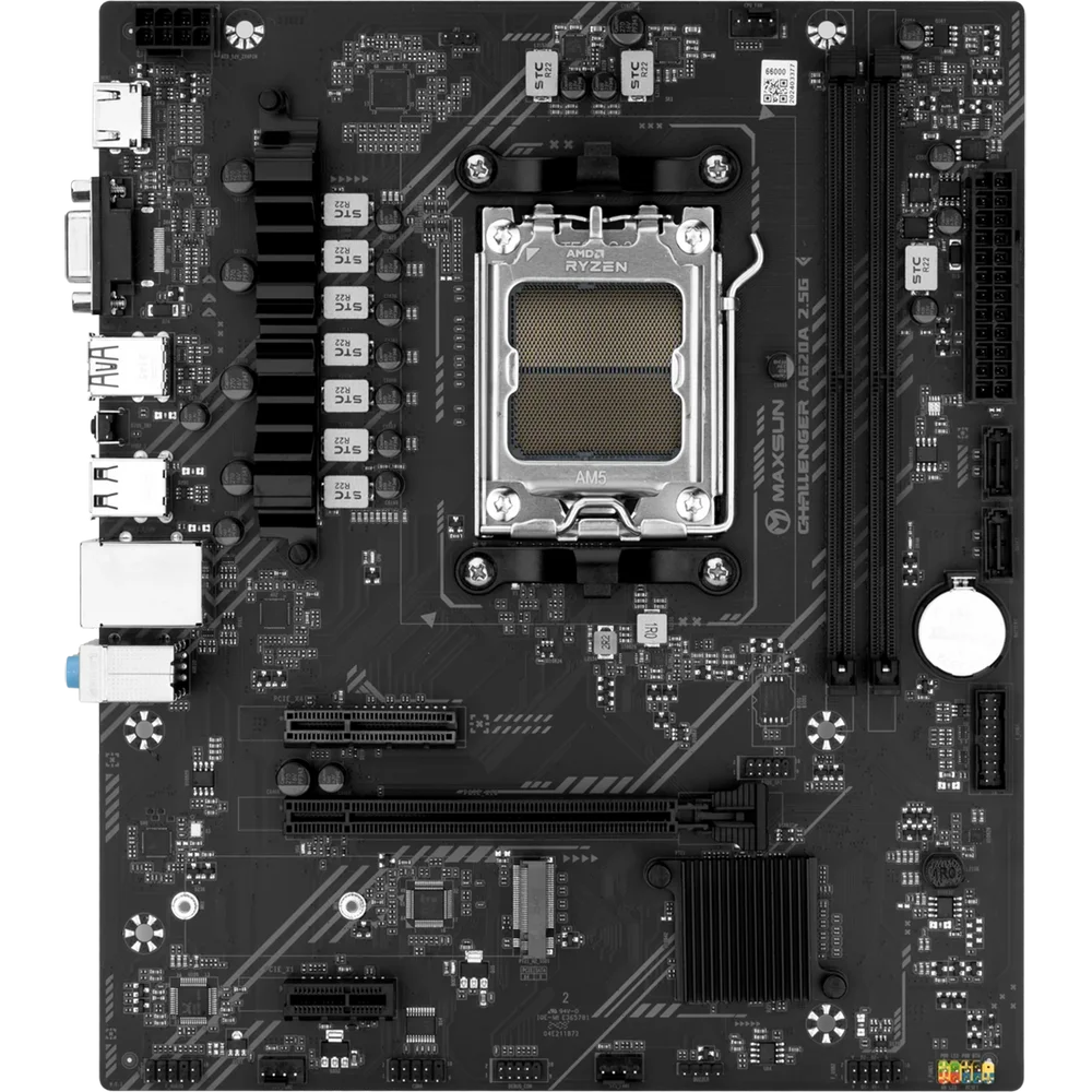 Материнская плата Maxsun MS-Challenger A620A 2.5G A620 AM5 2xDDR5 1xPCIEx16 1xPCIEx4 1xPCIEx1 1xM.2 6xUSB3.2 Gen1 4xUSB2.0 1G HDMI+VGA M-ATX (6940709660270)