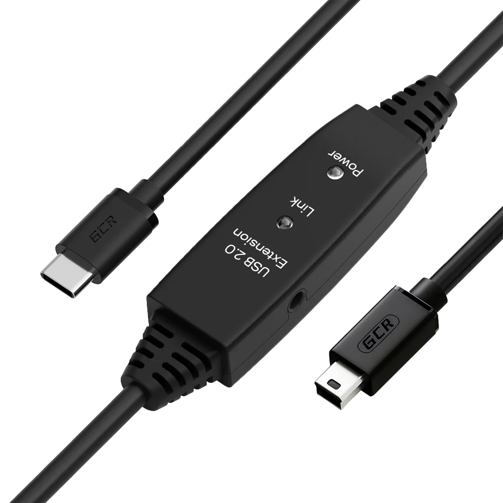 GCR PRO Кабель интерфейсный USB 3.0 (USB 3.2 Gen 1) Type C 0.5m, АМ / CM, 5 Гбит/с, черный, AL сase, экранирование, армирование, GCR-56019