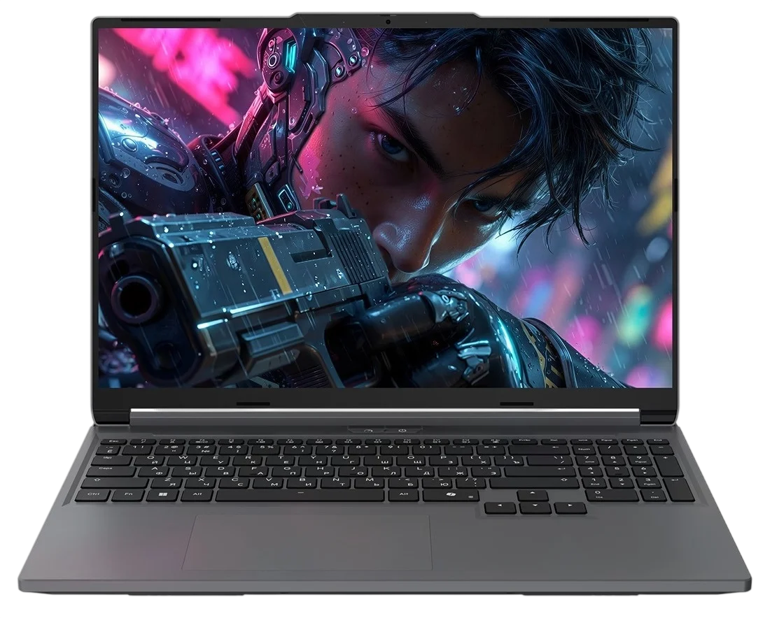 Ноутбук Maibenben X16C-i73756 16 QHD IPS 180Hz, Intel Core i7-13700HX, 16Gb, 1Tb SSD, NVidia RTX5060 8Gb, Linux, серый (X16C-I737560GERLG4E10)
