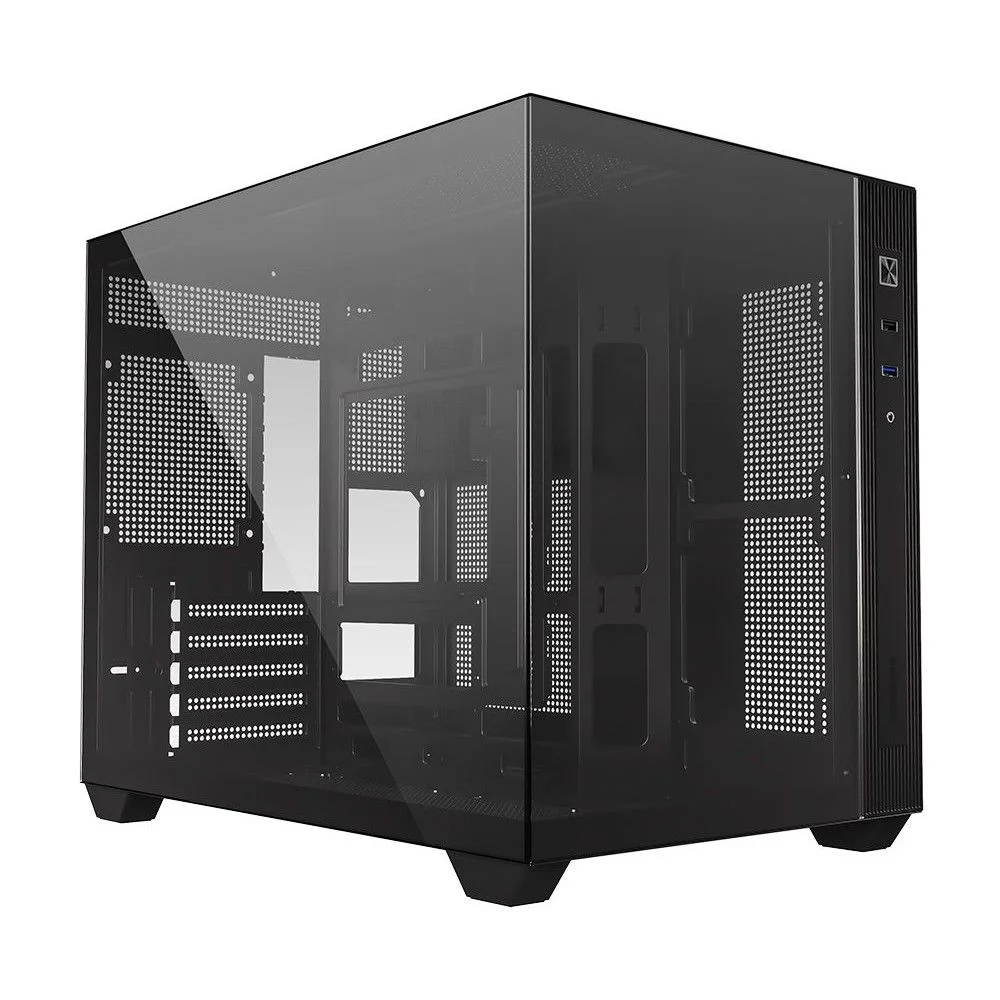 Корпус Case ID-Cooling VIEW 500 Black mATX/ win TG/no fan/ Gen2 Type C/ CPU 162mm/ GPU 407mm/ no PSU