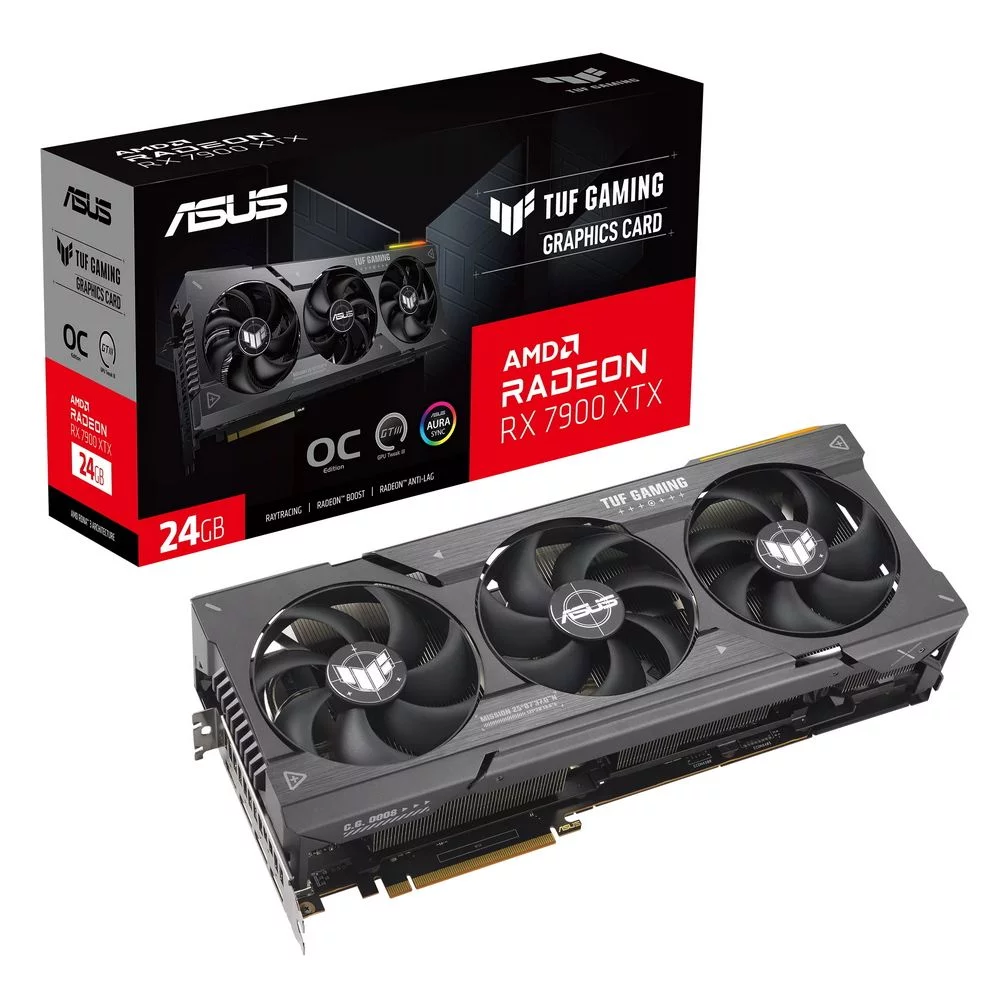 Видеокарта ASUS TUF-RX7900XTX-O24G-GAMING / RX7900XTX,HDMI*1,DP*3,24G,D6 (90YV0IG0-M0NA00||BP)