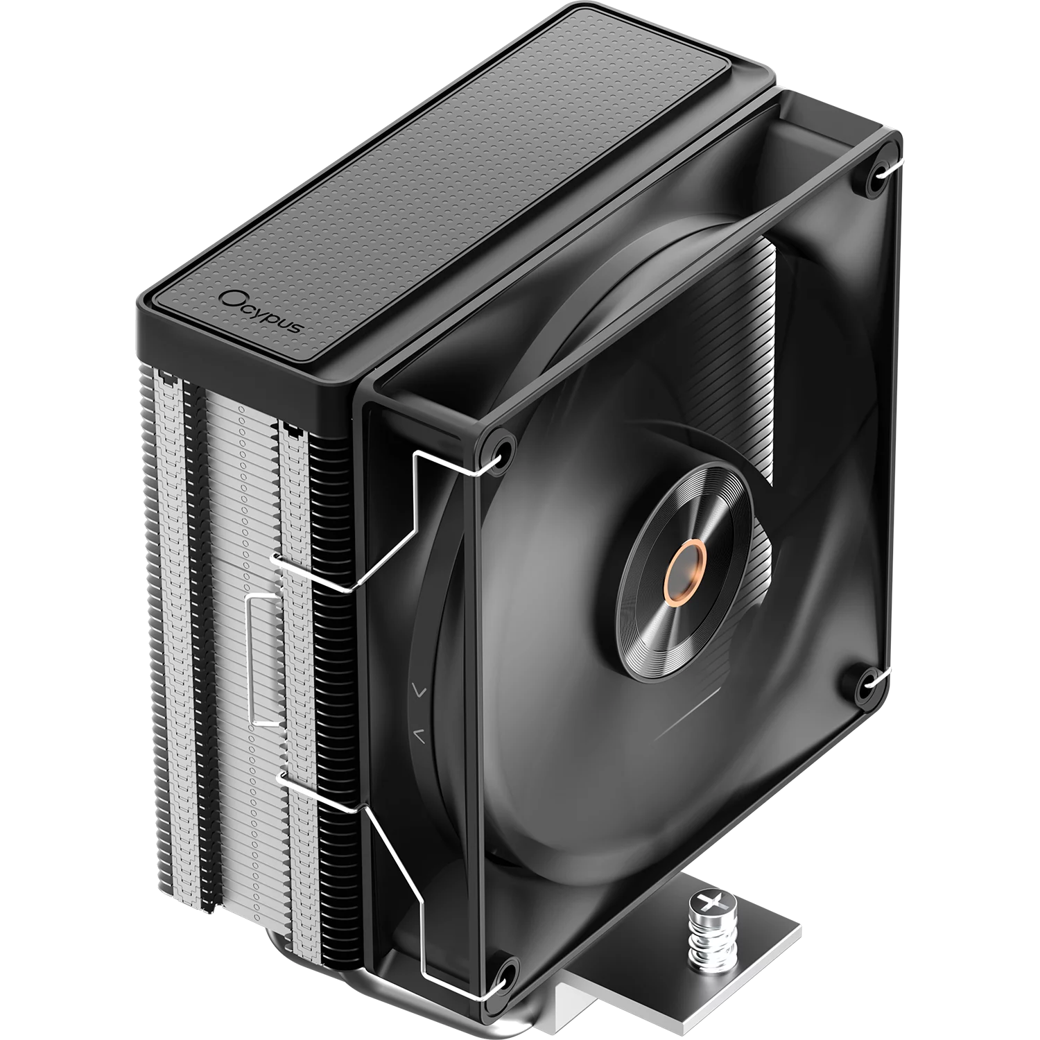 Кулер для процессора/ CPU Cooler Ocypus Delta A40 Elite BK (220W, 4-pin PWM, 156.7mm, Al/ Cu, 4x6mm, 1x120mm, 73CFM, 29dBA, 2000RPM, S: 1851/ 1700/ 1200/ 115X, AM5/ AM4, black) (DELTA-A40-BK1NNWN00E-GL)