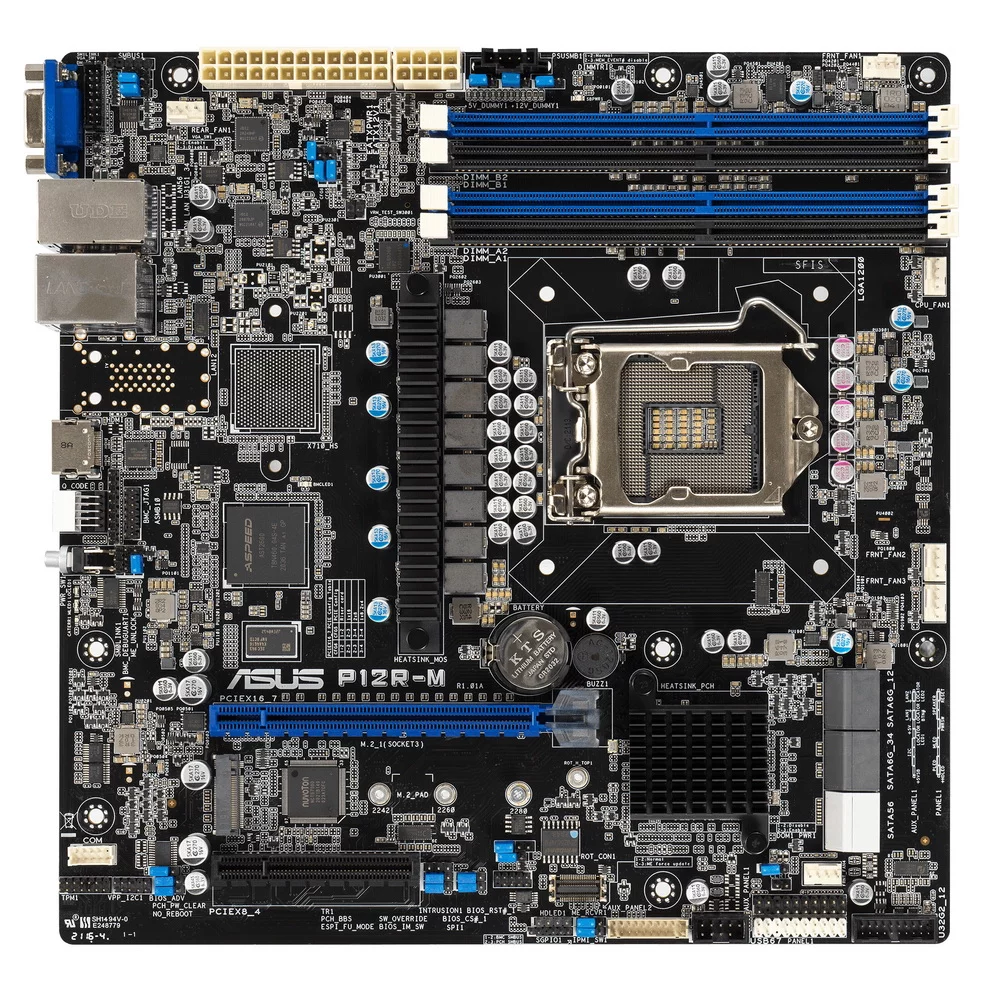 Материнская плата/ ASUS P12R-M (90SB09X0-M1UAY0)