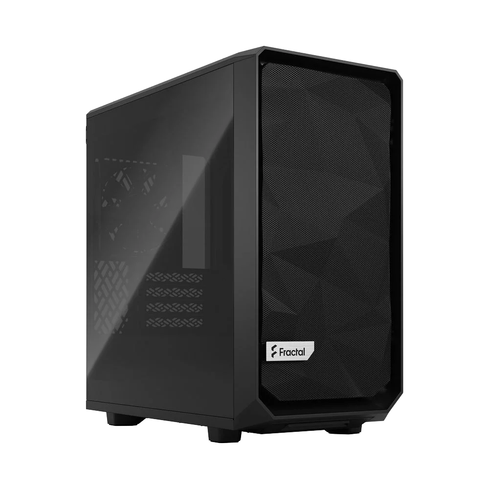 Корпус ПК без блока питания/ Case Fractal Design Meshify 2 Mini TG Dark Tint, Mini-Tower, 1x120mm + 1x140mm, 2xUSB-A 3.2 + 1xUSB 3.2 Type-C mATX, mITX, mDTX Black (FD-C-MES2M-01)