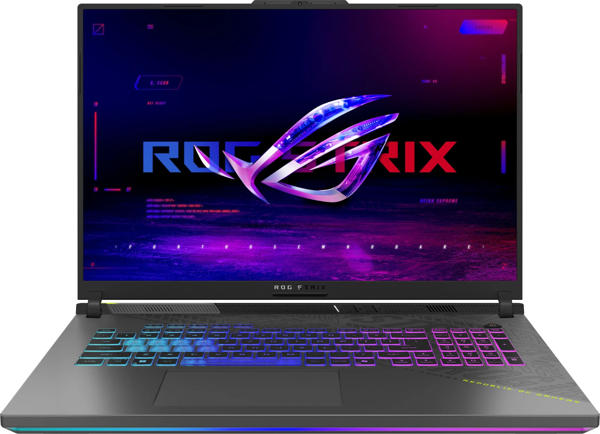 Ноутбук Asus ROG Strix G18 G814PM-S8117 Ryzen 9 8940HX 16Gb SSD512Gb NVIDIA GeForce RTX 5060 8Gb 18" IPS WUXGA (1920x1200) без ОС grey WiFi BT Cam (90NR0L29-M005X0)
