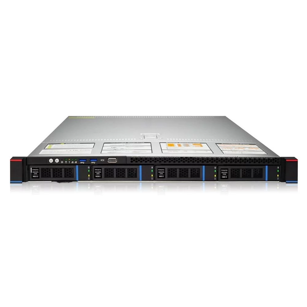 Платформа системного блока Gooxi Bad Pack Intel dual socket 32 DIMM, 1U 4-bay - w/ 2* 550W CRPS modules + 10GbE dual SFP+ ports (Intel 82599ES) (SL101-D04R-G3||BP)