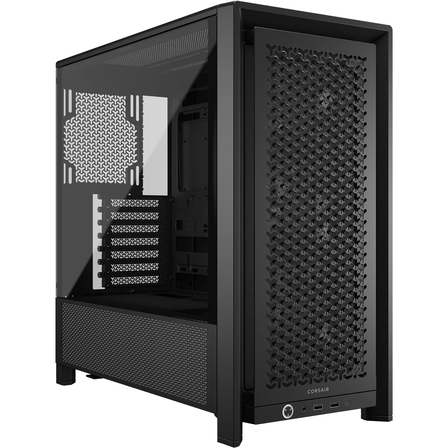 Корпус без блока питания/ Case Corsair Frame 4000D RS, Midi-Tower, TG, 3x120mm, 2xUSB-A 3.2, 1xUSB 3.2 Type-C, E-ATX, ATX, mATX, mITX Black (CC-9011312-WW)