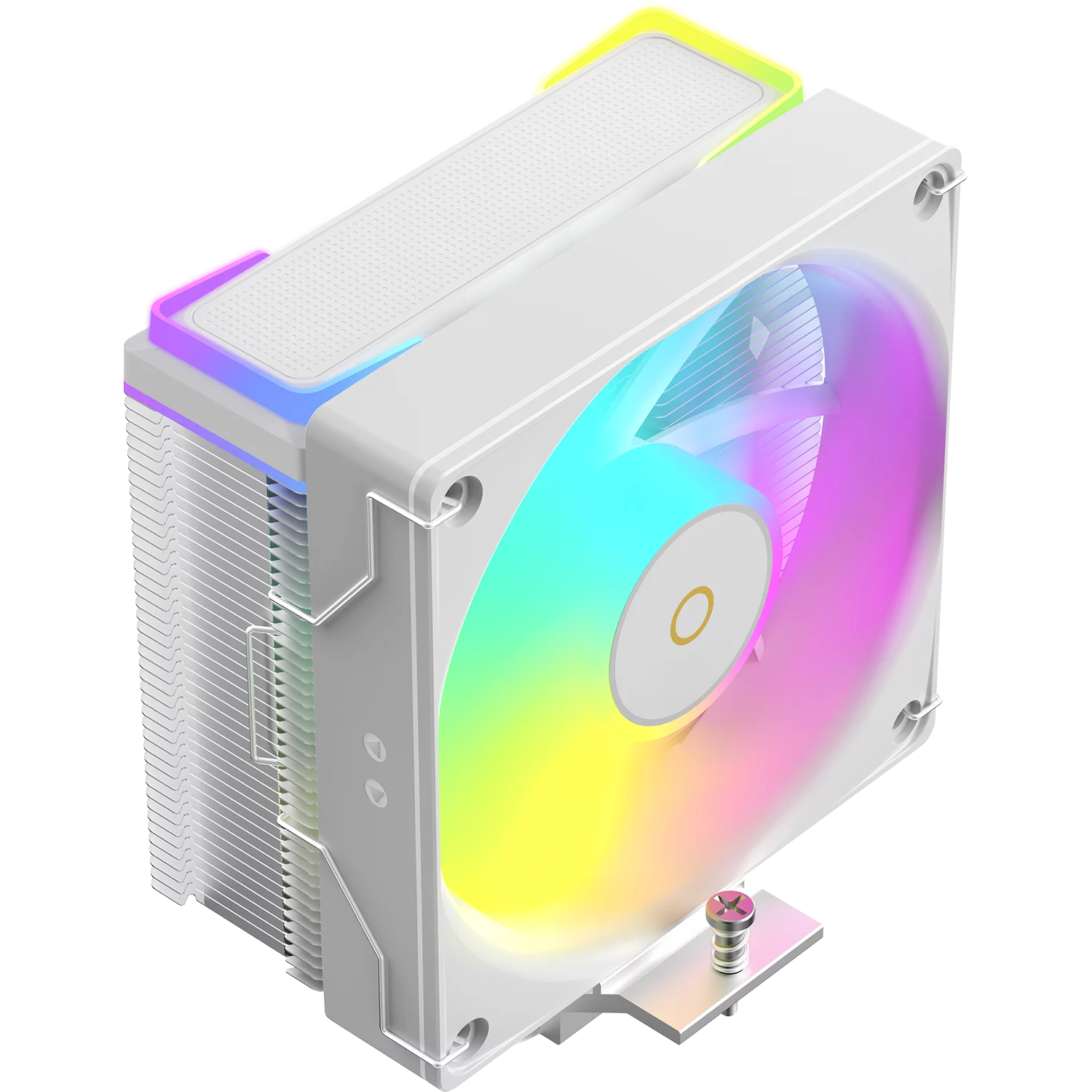 Кулер для процессора/ CPU Cooler Ocypus Delta A40 SE WH ARGB (190W, 4-pin PWM, 147mm, Al/ Cu, 4x6mm, ARGB, 1x120mm, 60CFM, 31dBA, 1800RPM, S: 1851/ 1700/ 1200/ 115X, AM5/ AM4, white) (DELTA-A40-WH1AAWN00S-GL)