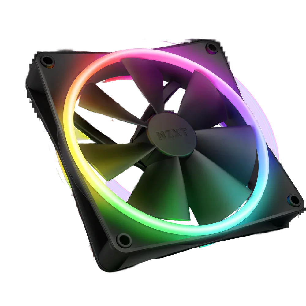 Кулер для корпуса ПК/ Case Cooler NZXT F140 RGB Duo (140x140x25mm, 4-pin PWM, RGB, 84.75CFM, 36dBA, 1800RPM, Black) (RF-D14SF-B1)