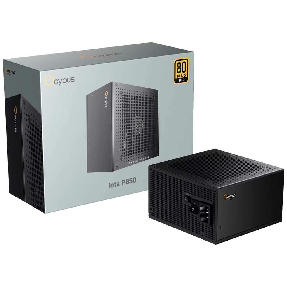Блок питания 850W Ocypus Iota P850 (ATX, 80+ Gold, APFC, 20+4 pin, 120mm fan, PCI-E 6+2Px3, 8xSATA) (Iota-P850-G1FFBK024X-EU)