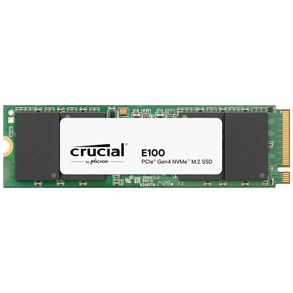 Твердотельный накопитель SSD Crucial E100, 480Gb, M.2 2280, PCIe 4.0 x4, NVMe, R/ W 4700/ 2500 (CT480E100SSD8)