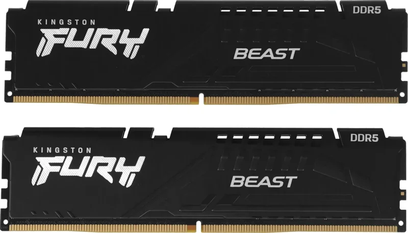 Модуль памяти DDR 5 DIMM 64Gb PC48000, 6000Mhz, Kingston FURY Beast Black EXPO CL30 (Kit of 2) (KF560C30BBEK2-64)