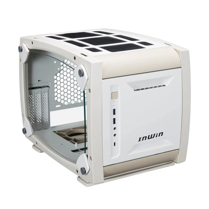 Корпус без блока питания/ Case InWin Explorer, Mini-Tower, TG, 3x120mm ARGB, 2xUSB-A 3.0 + 1xUSB-C 3.2, mITX Bone White (IW-CS-EXPLORER-BWHI)