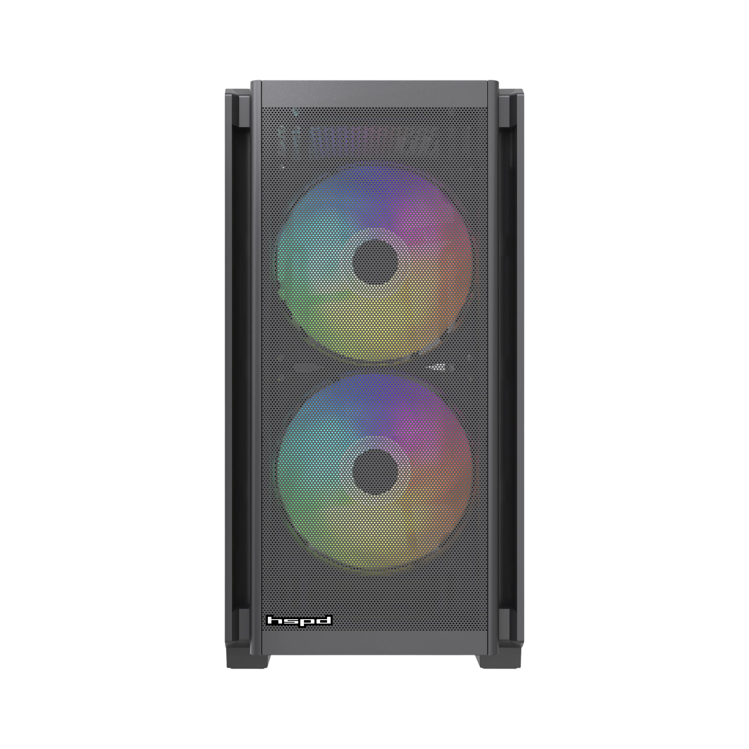 Корпус без блока питания/ Case HSPD M336, Mesh Mini-tower, Black, TG, 0.45 SPCC, 2x140mm ARGB + 1x120mm ARGB mATX, mITX 160/ 340/ 184mm 2x2.5", 2x3.5", 4xPCI 1xUSB-A 3.0, 2xUSB-A 2.0 385x200x390mm (M336-TGBK-ARGB)