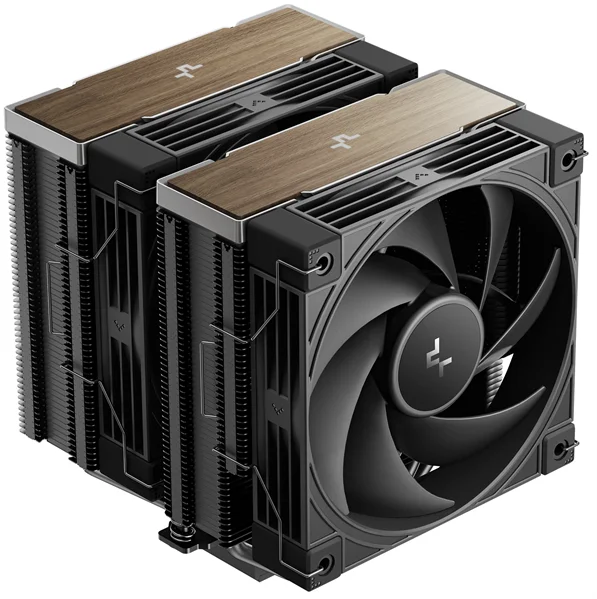 Кулер для процессора DEEPCOOL AK620 G2 LGA1851/1700/1200/115X/AM5/AM4 (8шт/кор, TDP 260W, PWM, DUAL Fan 120mm, 6 тепл. трубок, Copper Base, Wood-grain top cover, черный) RET (R-AK620G2-BKNNMN-GJD)