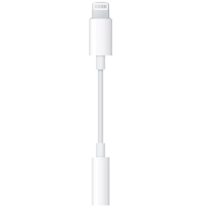 Адаптер Apple MMX62ZM/A mini-Jack 3.5 (m) Lightning (m) белый
