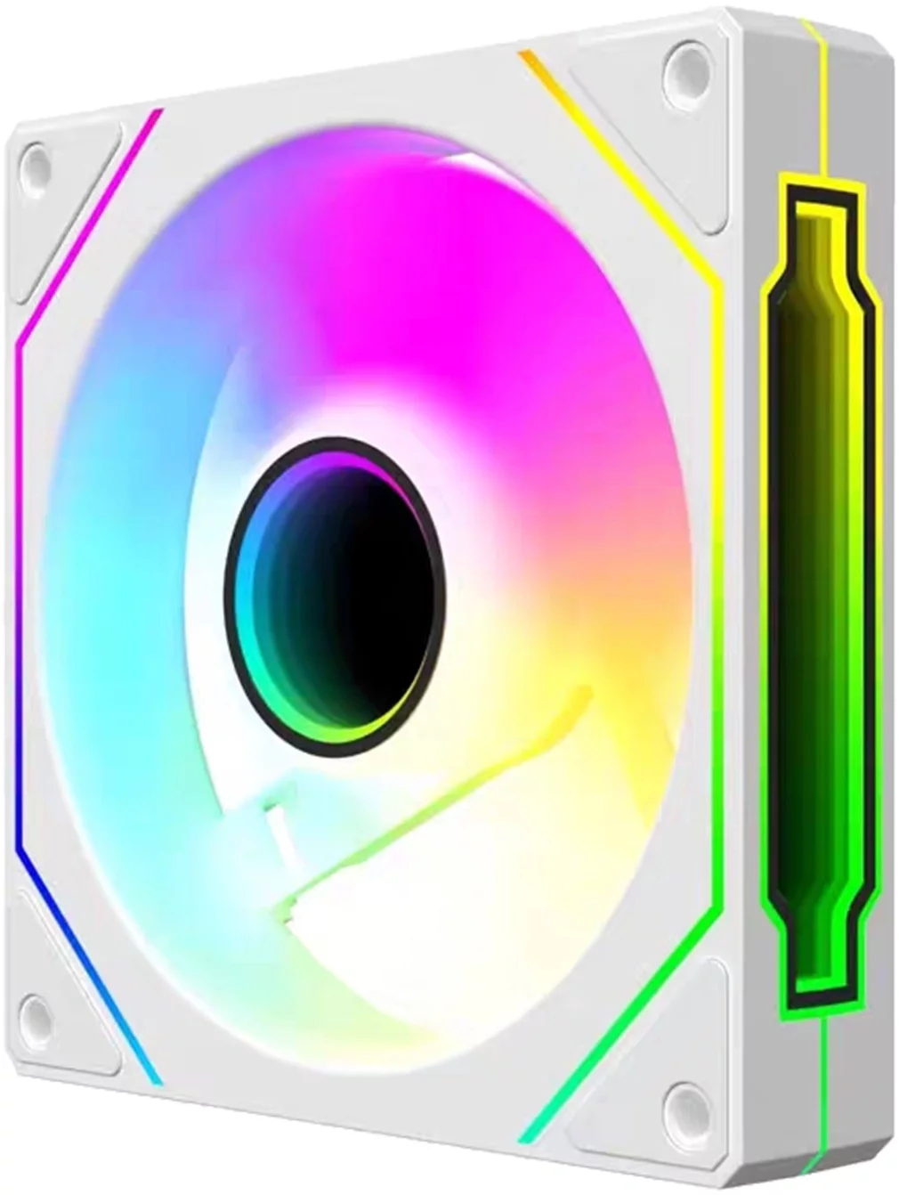 Вентилятор для корпуса Bloody CF-12 LCD ARGB 120х120x25 белый 4-pin 32дБ (упак.:1шт) (CF-12-ARGB120-WH) Ret