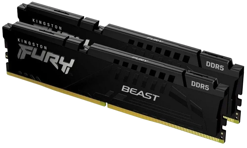 Память оперативная/ Kingston 64GB 6000MT/ s DDR5 CL36 DIMM (Kit of 2) FURY Beast Black (KF560C36BBE2K2-64)