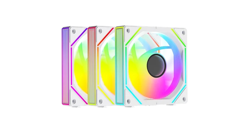 Вентилятор для корпуса Ocypus Gamma F12 UNI WH ARGB 3 IN 1, 3x120x120x25mm, 4-PIN PWM, 800-1800 RPM, 31 DBA MAX, HYDRO BEARING