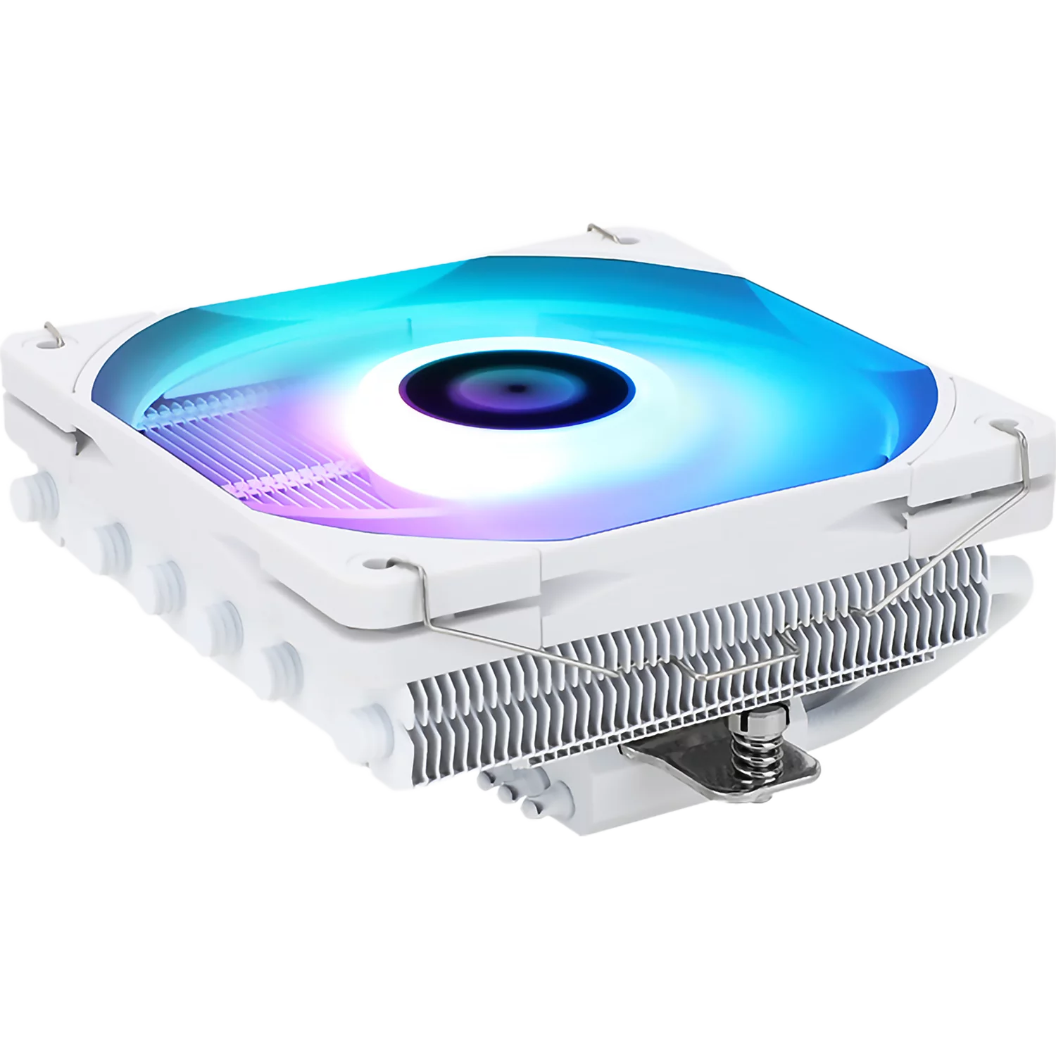 Кулер для процессора/ CPU Cooler Thermalright AXP-120 X67 White Argb (4-pin PWM, 52mm, Ni/ Cu, 6x6mm, ARGB, 1x120mm, 59CFM, 26.1dBA, 1800RPM, S: 1851/ 1700/ 1200/ 115X, 2011, 2066, AM5/ AM4, white) (AXP-120-X67-WH-ARGB)