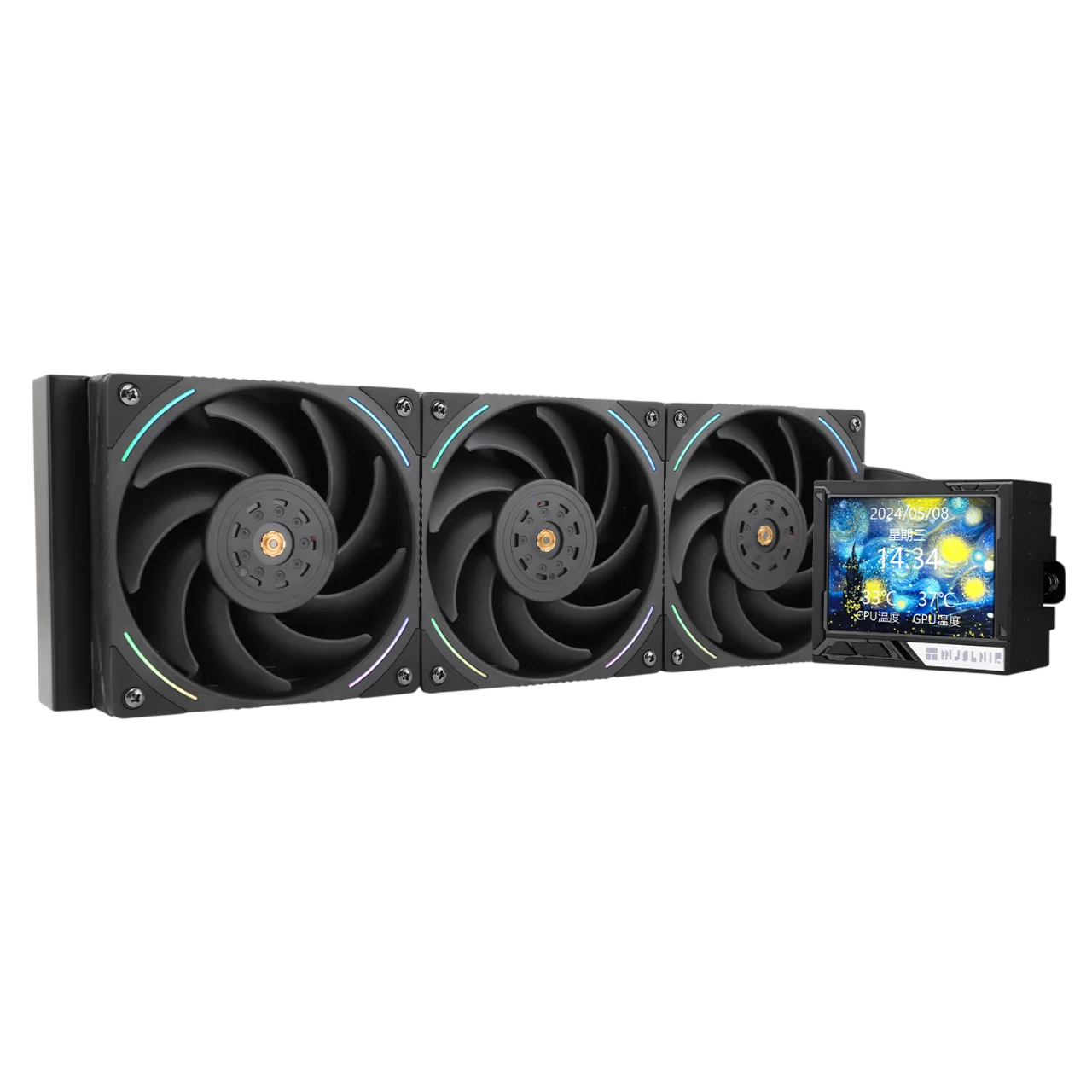 Система водяного охлаждения Thermalright Mjolnir Vision 360 ARGB Soc-AM5/ AM4/ 1151/ 1200/ 2066/ 2011/ 1700 черный 4-pin 27dB Al LCD Ret (M-VISION-360-BL-ARGB)