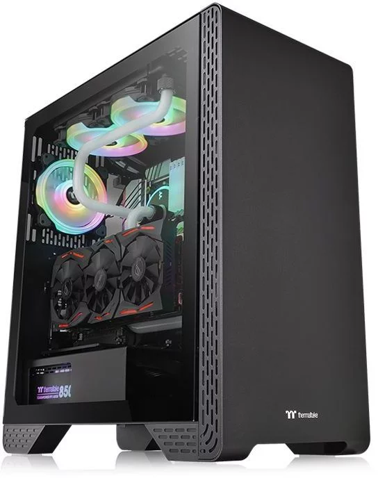 Корпус Thermaltake S300 TG черный без БП ATX 6x120mm 6x140mm 3x200mm 2xUSB2.0 1xUSB3.0 audio bott PSU (CA-1P5-00M1WN-00)