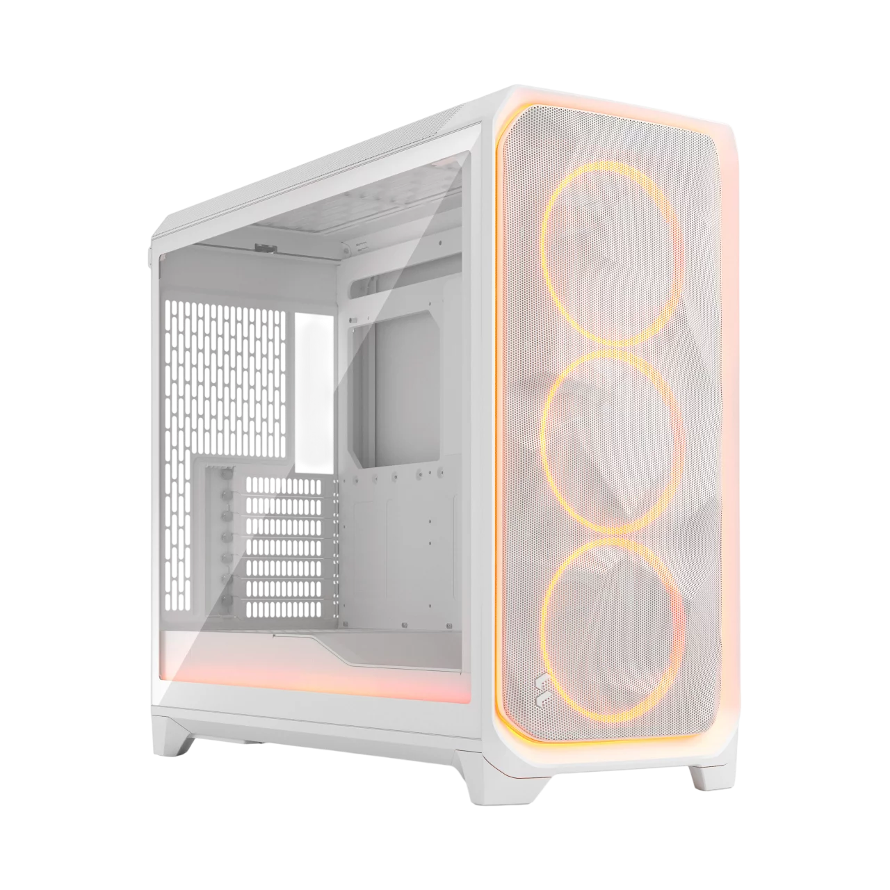 Корпус Компьютер без блока питания/ Case Fractal Design Meshify 3 XL Ambience Pro RGB TG Clear Tint, Full-Tower, 3x140mm ARGB, 2xUSB-A 3.2 + 1xUSB 3.2 Type-C SSI-EEB, SSI-CEB, E-ATX, ATX, mATX, mITX, White (FD-C-MES3X-05)