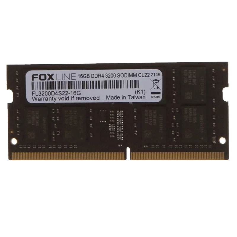 Память оперативная/ Foxline SODIMM 16GB 3200 DDR4 CL22 (2Gb*8) (FL3200D4S22S-16G)