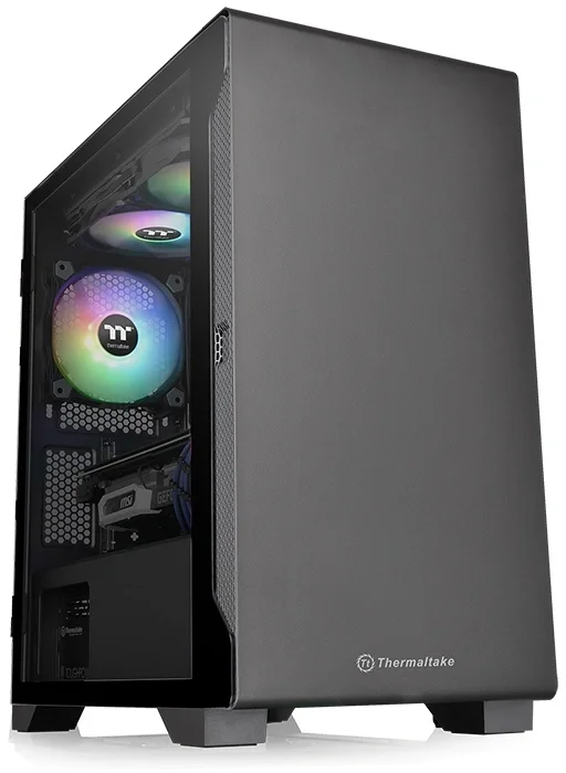 Корпус Thermaltake S100 TG CA-1Q9-00S1WN-00 Black/ Win/ SPCC/ Tempered Glass*1/ 120mm Standard Fan*1 (525084)