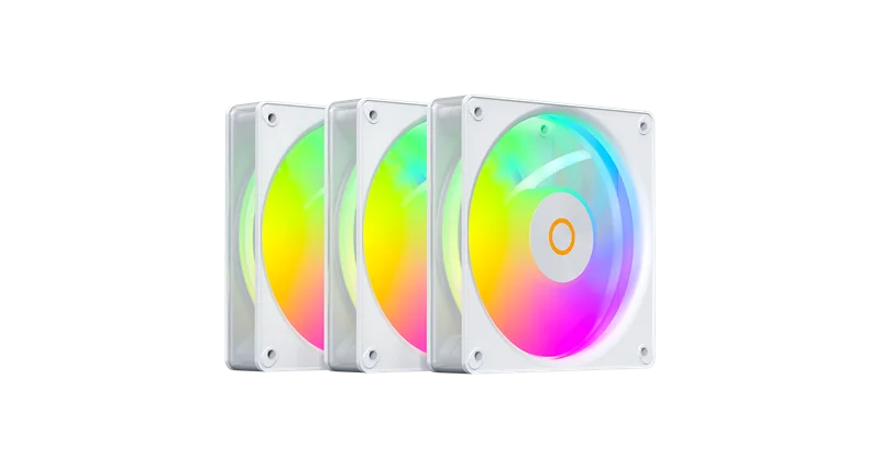 Вентилятор для корпуса Ocypus Gamma F12 Elite WH ARGB 3 IN 1, 120x120x25mm, 4-PIN PWM, 600-1800 RPM, 26 DBA MAX, HYDRO BEARING
