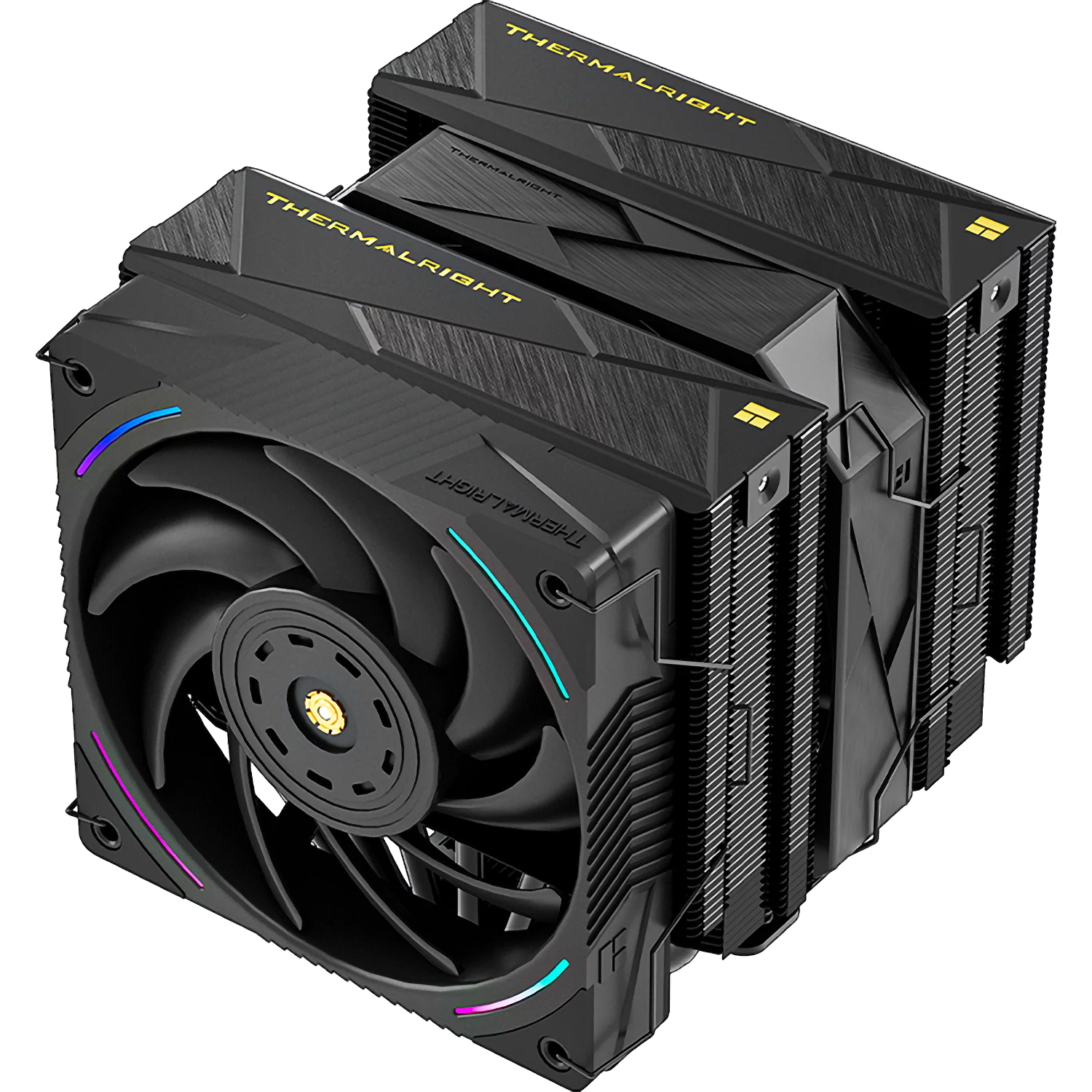 Кулер для процессора/ CPU Cooler Thermalright Royal Pretor 130 Ultra Black (4-pin PWM, 158mm, Ni/ Cu, 7x6mm, 1x120mm ARGB +1x130mm, 69CFM/ 81.88CFM, 27dBA/ 28.3dBA, 2150RPM/ 1750RPM, S: 1200, 1700, 1851, (RP130-U-BL)