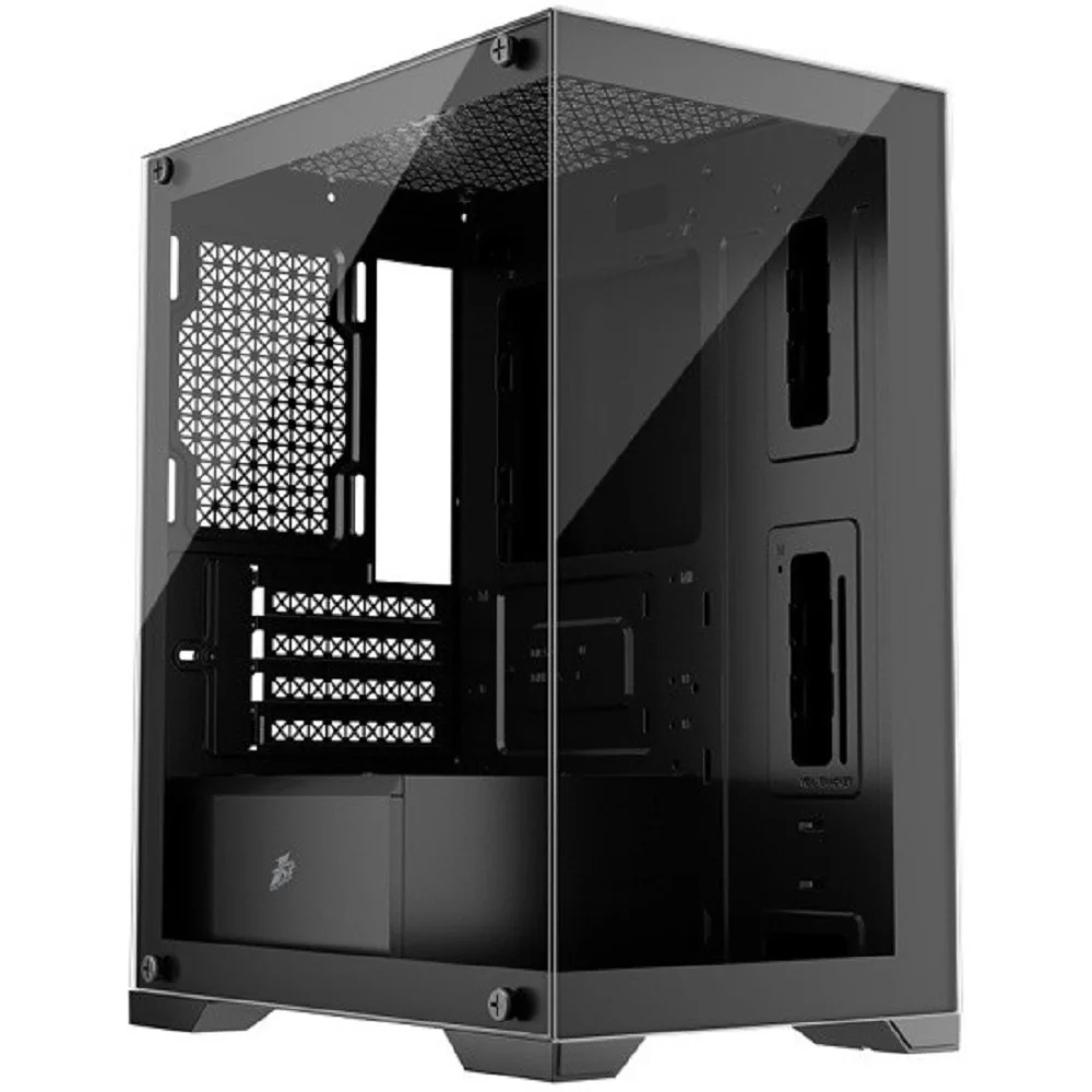 1STPLAYER MIKU Mi2 Black / mATX / 3x120mm LED fans / Mi2-BK-3F1