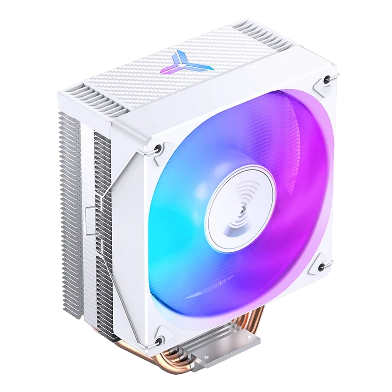 Кулер для процессора/ CPU Cooler JONSBO CR-1000E (210W, 4-pin PWM, 154mm, Al/ Cu, 4x6mm, FRGB, 1x120mm, 59.48CFM, 32.0dBA, 1500RPM, S: 1700/ 1200/ 115X, White) (CR-1000E WHITE)