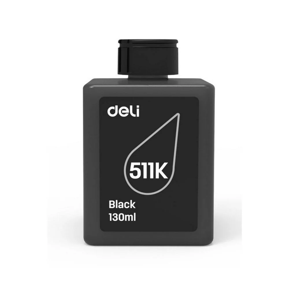 Чернила водорастворимые Deli 511K-EA1 черный 130 мл (совместимы с Deli 511, 516, 311 // Canon g3010, g3410, g3411, g3430, g3440)