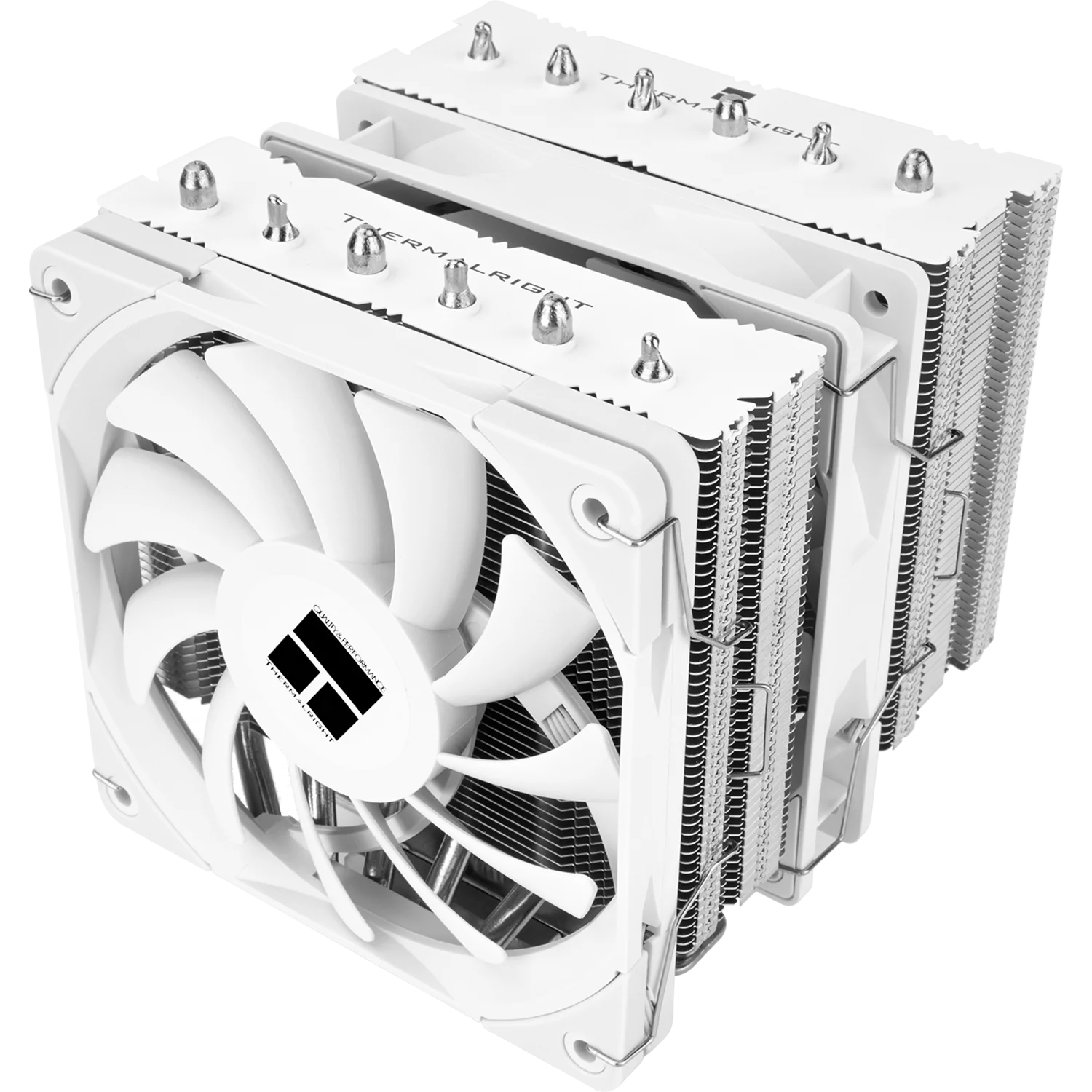 Кулер для процессора/ CPU Cooler Thermalright Royal Knight 120 SE White (4-pin PWM, 155mm, Ni/ Cu, 6x6mm, 2x120mm, 66.17CFM/ 59CFM, 25.6dBA/ 26.1dBA, 1500RPM/ 1800RPM, S: 1200, 1700, 1851, 115X, AM4, AM5, (RK120-SE-WH)