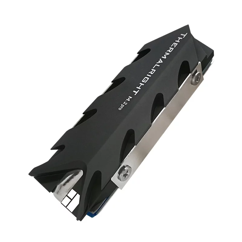 Радиатор к SSD/ SSD Cooler Thermalright M.2 2280 PRO SSD (Radiator, Al, M.2 2280, Heat pipes:1x8mm, 75x22.7x11.7mm, Silver/Gray) (TR-M.2 2280 PRO SSD)