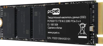 Накопитель SSD PC Pet PCIe 3.0 x4 1TB PCPS001T3 M.2 2280 OEM