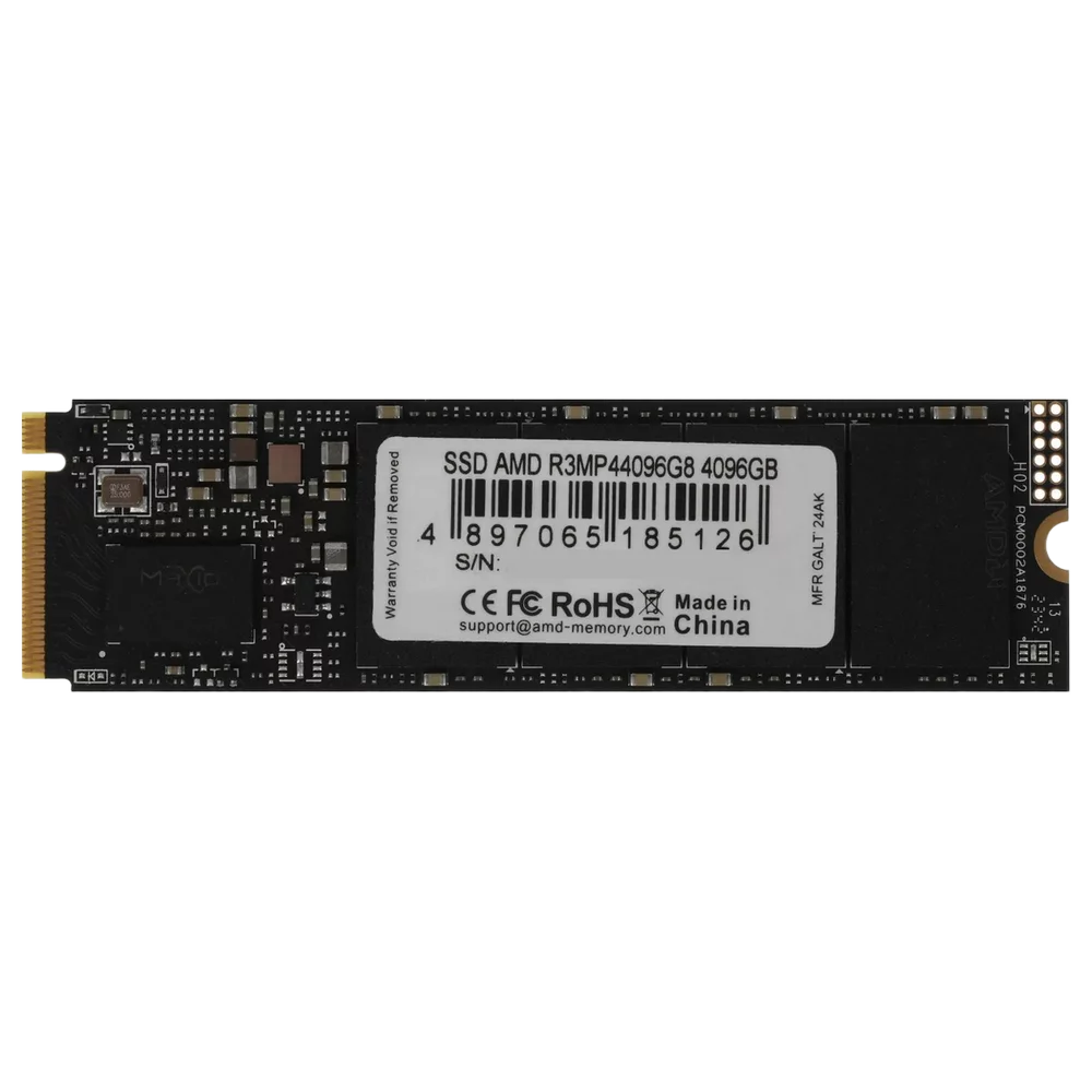 Накопитель SSD AMD PCIe 4.0 x4 4TB R3MP44096G8 Radeon M.2 2280