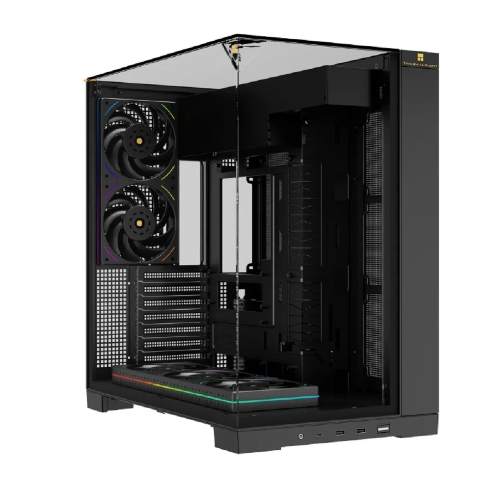 Thermalright Корпус TR-A70 FanUB / Black / TG / TL-UB36R+TL-UB24 PWM Fans / USB TYPE-C / ATX / TRA70FUBB
