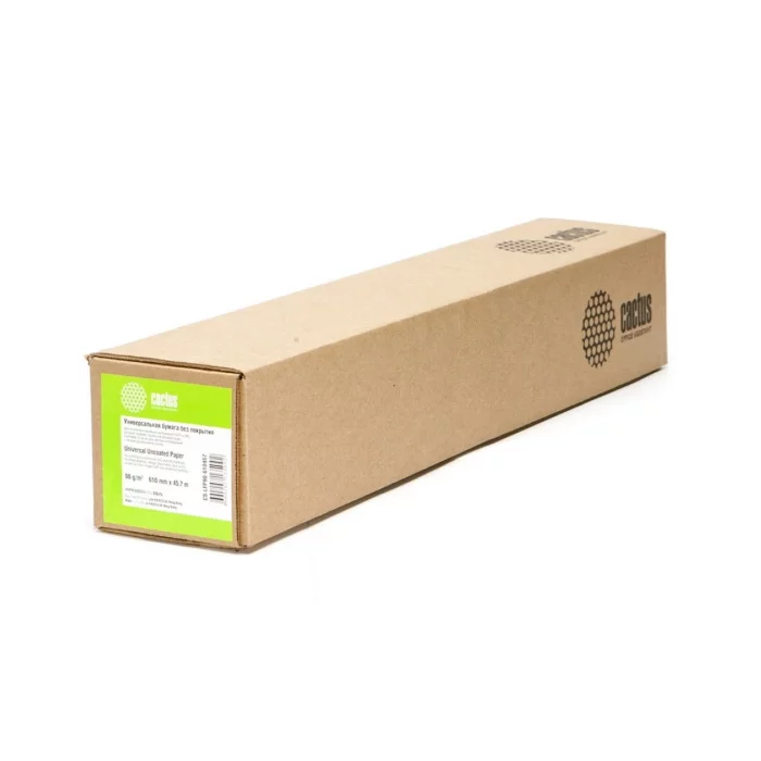 Бумага Cactus CS-LFP80-610457 24"(A1) 610мм-45.7м/80г/м2 CIE171% универсальная втулка:50.8мм (2") (упак.:1рул)