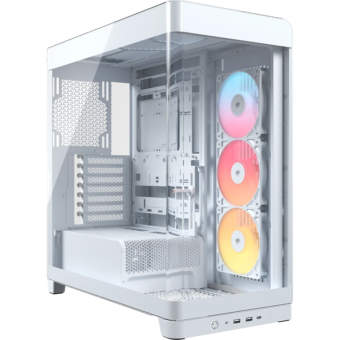 Корпус без блока питания/ Case Corsair Frame 4500X RS-R ARGB, Midi-Tower, TG, 3x120mm ARGB reverse fans, 2xUSB-A 3.2, 1xUSB 3.2 Type-C, E-ATX, ATX, mATX, mITX White (CC-9011315-WW)