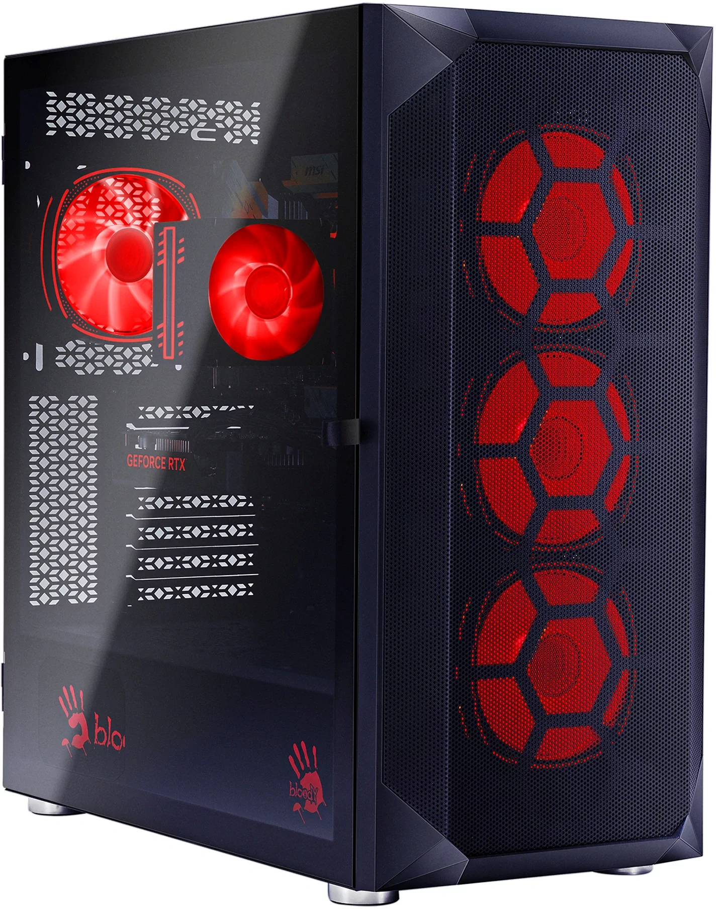 Компьютер Bloody BD-PC RB65C2 MT Ryzen 5 7500F (3.7) 32Gb SSD1Tb RX 7700XT 12Gb Windows 11 Home 64 2.5xGbitEth WiFi BT 650W черный (RUS) (2111350)