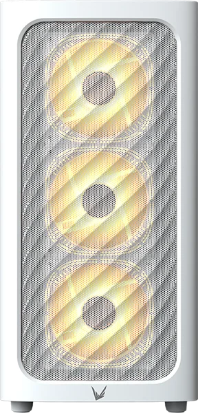корпус Formula V Line Air Mesh G3 Plus White, MATX, Type-C*1, USB3.0*2, FRONT 3x120mm FRGB, REAR 1x120mm FRGB