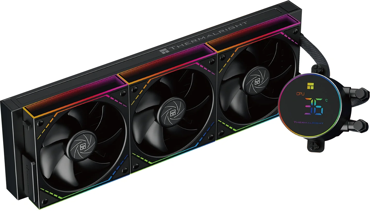 Система водяного охлаждения Thermalright Frozen Magic 360 Digital V2 ARGB Soc-AM5/AM4/1200/1700/1851 черный 4-pin 28.2dB Al LCD Ret (F-MAGIC-360-DIGITAL-BL-ARGB-V2)